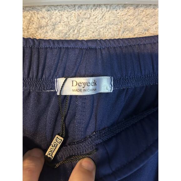 Deyeek Mens Blue/white Tear Away Basketball Warm Up Split Side Snap Large - Picture 2 of 4